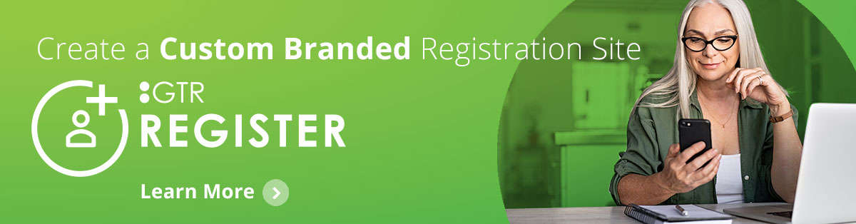 create a custom branded event registration site with gtr register