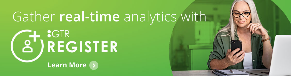 gather real time event analytics with gtr register