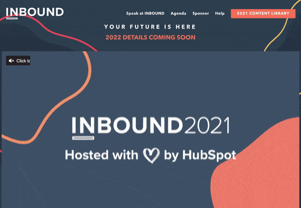 event registration example 7: Inbound 2022